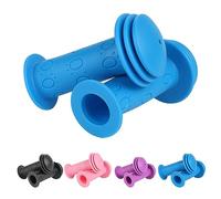 RAFIYU Manijas de Bicicleta para Niños, 1 Par 22mm para Manillar, Puños Antideslizantes Largo 105mm para Patinete, Scooter, Triciclo (Azul)