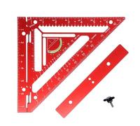 Rafter Tool with Jig Block, Aluminum Alloy Triangular Ruler, Multi Function Layout Measuring Tool for Woodworking, Carpentry with Accurate Engraved Markings