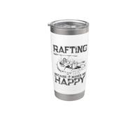 Rafting Because It Makes Me Happy Barco Barco Vaso térmico de acero inoxidable de doble pared