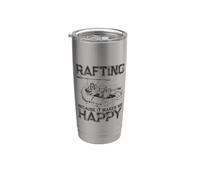 Rafting Because It Makes Me Happy Barco Barco Vaso térmico de acero inoxidable de doble pared