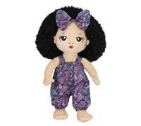 Rag Doll, Black Baby Doll, Plush Soft Dolls, Kids Doll, African Americann Black Dolls, Charming Hawaiian Style Design Soft and Cuddly Plush Material Realistic for Kids Girls Boys