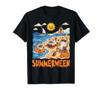 Raga Muffin Cat Spooky Summerween Vacaciones Tropical Beach Camiseta