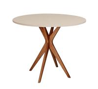 RAGABA JUBI Mesa de comedor redonda 80 cm roble beige