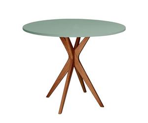 RAGABA JUBI Mesa de comedor redonda 80 cm roble verde
