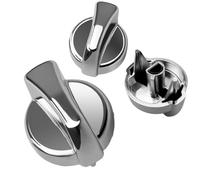 RAGBUSCLE AC Switch Knob, botón de aire acondicionado compatible con Peterbilt 335 2005-2010, Peterbilt 357 1987-1996, sustituye 121-0001-000, 702-5401, HLK1102, 1 pieza (cromado plateado)