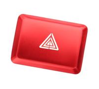 RAGBUSCLE Embellecedor de cubierta de botón de luz de advertencia, decoración interior del coche compatible con Honda Civic 11ª generación 2022 2023 2024 2025, 1 pieza (rojo)