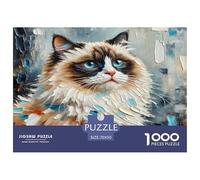 Ragdoll 1000 Piezas Animales Rompecabezas De Desafiantes Impossible Puzzle Juguetes Rompecabezas De Juego Actividades Familiare Regalos 70x50cm/1000pcs