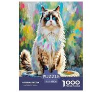 Ragdoll 1000 Piezas Animales Rompecabezas De Desafiantes Juguetes para Adultos Juego De Habilidad para Toda La Familia Regalos 38x26cm/1000pcs