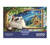 Ragdoll 1000 Piezas Animales Rompecabezas De Desafiantes Juguetes para Adultos Juego Familiar Toda La Familia Regalos 70x50cm/1000pcs