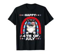 Ragdoll Cat Happy 4th of July Patriotic American Cats Lover Camiseta