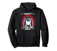Ragdoll Cat Happy 4th of July Patriotic American Cats Lover Sudadera con Capucha