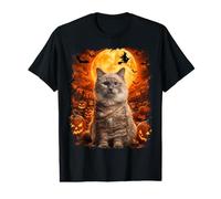 Ragdoll Cat Mummy in Espeluznante Calabaza Parche en la Noche de Halloween Camiseta gráfica económica