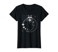 Ragdoll Moon, Amante de los Gatos, Gato Ragdoll y Luna, Amante de los Gatos Camiseta gráfica económica, Mujer, Negro, L
