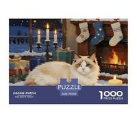 Ragdoll Puzzle 1000 Piezas Gato Lindo Mascota, Clásicos Rompecabezas De Bricolaje, Desafío, Adultos Y Niños A Partir De 12 Años 70x50cm/1000pcs