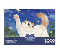 Ragdoll Puzzle 1000 Piezas Gato Lindo Mascota, Clásicos Rompecabezas De Bricolaje, Entretenimiento Creativo, Puzzles Gift, para Adultos Y Niños A Partir De 12 Años 38x26cm/1000pcs