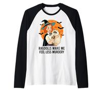 Ragdolls Make Me Feel Less Murdery Mamá Ragdoll Camiseta Manga Raglan