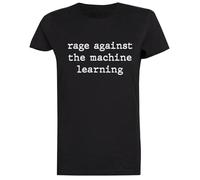 Rage Against The Machine Learning Camiseta Negra De Manga Corta para Mujer