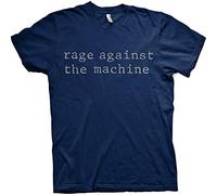 Rage Against The Machine Original Logo Hombre Camiseta Azul Marino L, 100% algodón, Regular