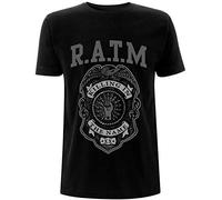Rage Against the Machine - T-Shirt # Xxl Unisex Black # Grey Police Badge