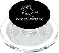 Rage Consumes Me Cat Ira Meme Funny Kitty Humor Enojado PopSockets PopGrip para MagSafe