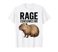 Rage Consumes Me Funny Capybara Silly Capy Humor Gráfico Camiseta