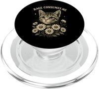 Rage Consumes Me Funny Cat Meme PopSockets PopGrip para MagSafe
