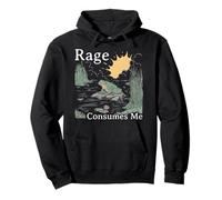 Rage Consumes Me Niebla, Meme Rana, Estilo Vintage Amantes de la Rana Sudadera con Capucha