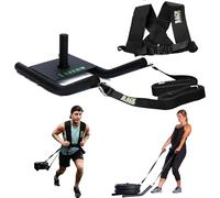 RAGE Fitness Trineo de Entrenamiento con Pesas R2 con arnés. Capacidad de 90 Libras y Correa de 6.5 pies. Trineo de Velocidad de Potencia Ideal para Resistencia y Entrenamiento de Pesas. Compatible