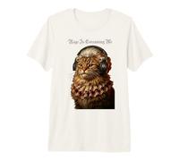 Rage Is Consuming Me Funny Cat Auriculares Peluca Diseño Camiseta Premium