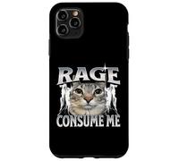 Rage Is Consuming Me Mirando Gato Meme Divertido Brainrot Bootleg Carcasa para iPhone 11 Pro Max