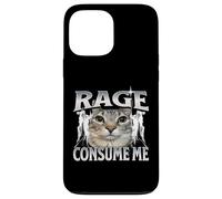 Rage Is Consuming Me Mirando Gato Meme Divertido Brainrot Bootleg Carcasa para iPhone 13 Pro Max