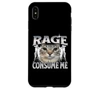 Rage Is Consuming Me Mirando Gato Meme Divertido Brainrot Bootleg Carcasa para iPhone XS Max