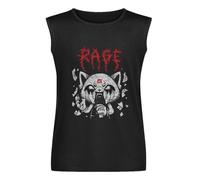 Rage Yeti Aggretsuko Fun Heavy Music Dj MC Fun Sleeveless T-Shirt Man's Fashion Cotton Black Vest Tank Clothes, Negro , M