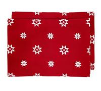Ragged Rose - Mattie - Mantel Individual de Algodón de Navidad (Pack de 4), Color Rojo