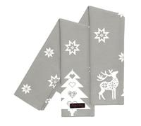 Ragged Rose Tracy Paños de Cocina navideños, Algodón, Estrella de Navidad Gris, 70 x 50 cms, 2