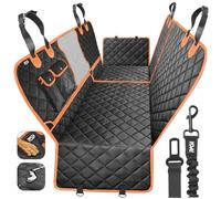 RAGI Manta para perros para asiento trasero de coche, 4 en 1, resistente al agua, para asiento trasero de perro, divisible, con cinturón de seguridad, resistente a los arañazos y antideslizante, para