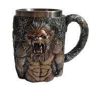 Raging Ape Coffee Mug - Stainless Steel, 6,1 x 4,8 in Novelty Cup Double-Layer Insulation | Resin Exterior Funny Animal Drinkware, Adventure Travel Mug For Home, Office, Camping, Hiking, Parties