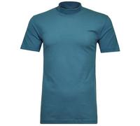 RAGMAN Camisa de cuello alto de manga corta para hombre, L