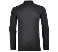 Ragman Camisa de cuello alto de manga larga para hombre Negro Talla M