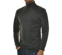 Ragman Camiseta básica de Cuello Alto de Manga Larga para Hombre, L