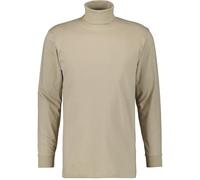 Ragman Camiseta básica cuello alto manga larga para hombre, Beige Melange, S