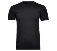 RAGMAN Camiseta de hombre Pima cuello redondo con puños, Negro-009, L