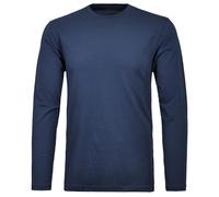 Ragman Camiseta de manga larga para hombre con cuello redondo, Azul nocturno -079., L