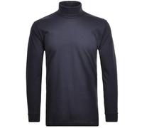 RAGMAN camiseta primera capa de cuello alto hombre, Azul marino, S