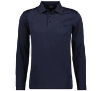 Ragman Hombre Camiseta Polo de Manga Larga - Suave Knit Botón