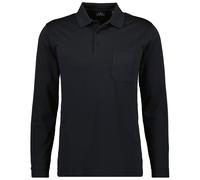 Ragman Hombre Camiseta Polo de Manga Larga - Suave Knit Botón