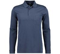 Ragman Hombre Camiseta Polo de Manga Larga - Suave Knit Botón