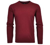 Ragman Jersey de punto para hombre con cuello redondo, Terra rojo., XXL