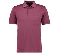 Ragman Polo de Punto Suave para Hombre con Bolsillo en el Pecho, Manga Corta, Rojo-060, 4XL