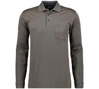 RAGMAN Polo de punto suave para hombre con bolsillo en el pecho, manga larga, Taupe Dark 867, XXL